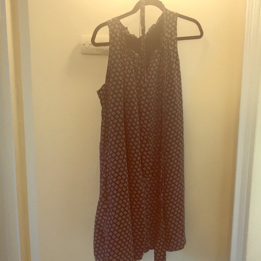 Navy blue print Madewell dress.